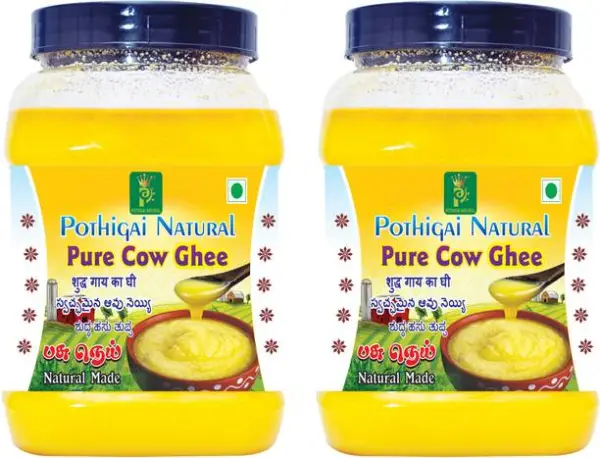 POTHIGAI NATURAL 2LITRES COMBO PURE COW GHEE 100% NATUR...
