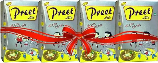 Preet Lite Cooking Medium Half Litre Combo Pack for 4 P...
