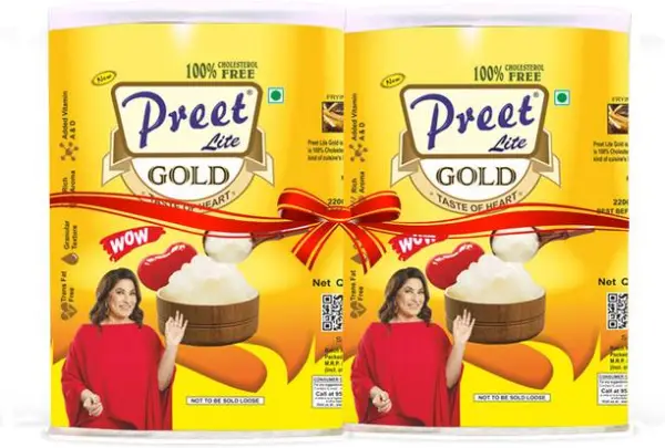 Preet Lite Gold 100% Vegan Multi Source 1 Litre Pack Ti...