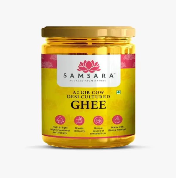 Samsara A2 GIR COW GHEE Ghee Glass Bottle