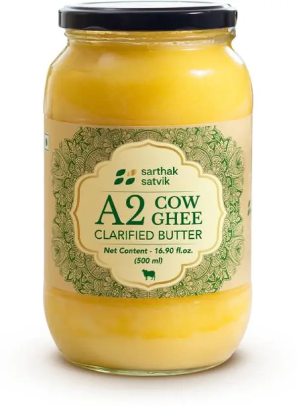 Sarthak Satvik Pure Desi Free Grazing A2 Cow Ghee Glass...