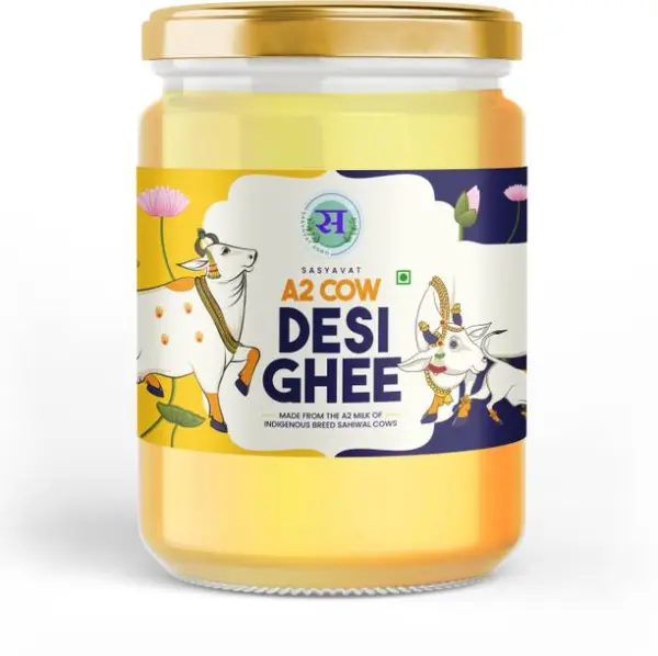 sasyavat agro A2 Desi Sahiwal Cow Ghee Glass Bottle