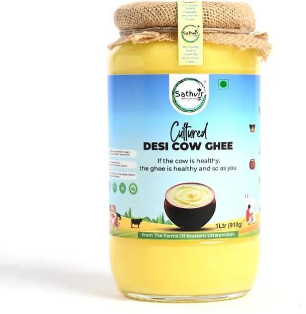 Sathvir Desi Cow Ghee Pure from Wester Uttarpradesh Ghe...
