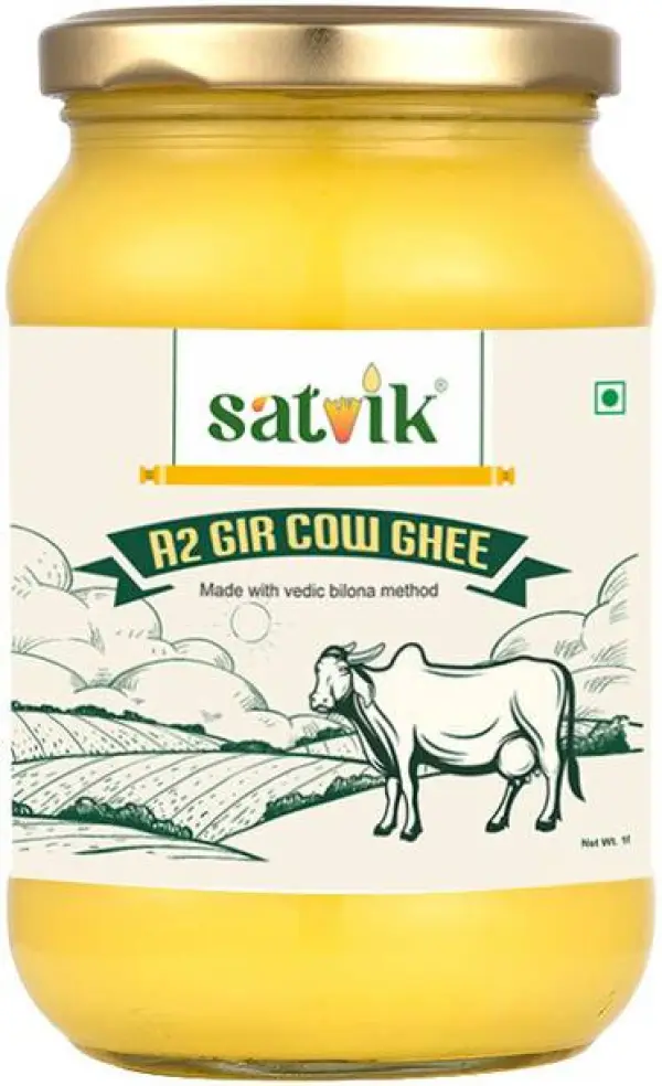 Satvik Pure Ghee | A2 Gir Desi Cow Ghee Glass Bottle