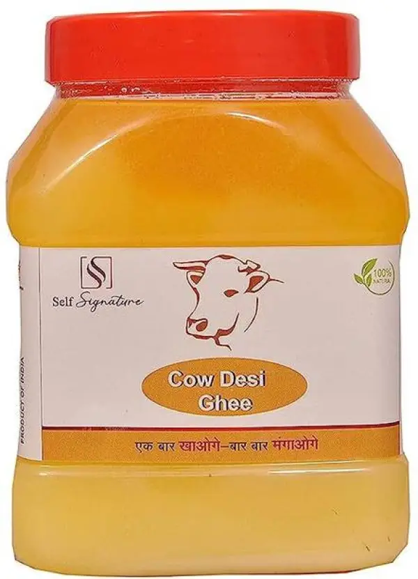 self signature Homemade Fresh Pure Cow Desi Ghee Plasti...