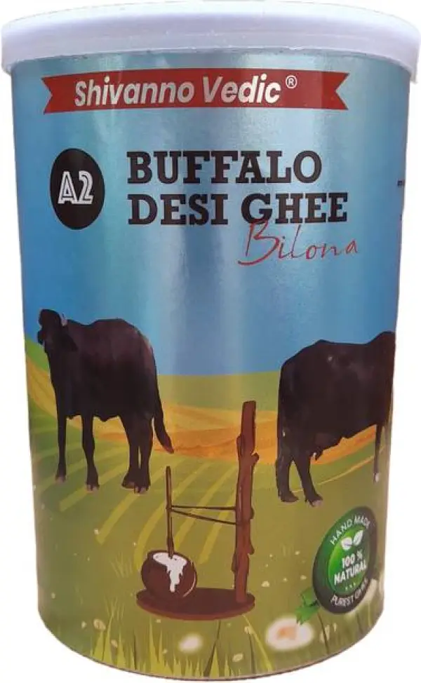 shivanno vedic A2 Buffalo Bilona Desi Ghee Tin