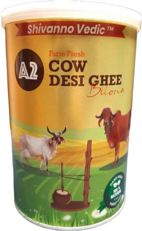 shivanno vedic A2 Cow Desi Ghee Bilona 1 litre Ghee Tin