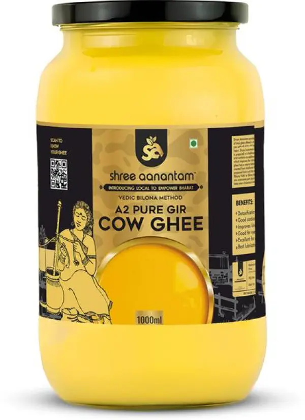 SHREE AANANTAM A2 Gir Cow Desi Ghee | Made with Bilona ...