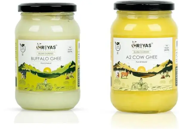 Shreyas Organic A2 Gir Desi Cow Ghee and Ghee Natural a...