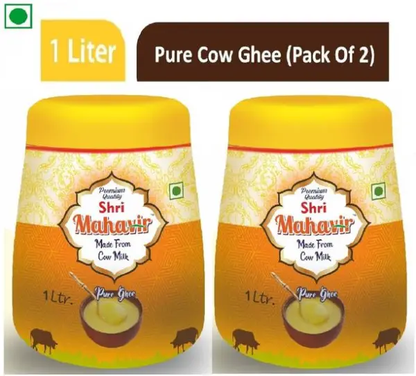 Shri Mahavir 1 Liter Premium Desi Cow Ghee Immunity Boo...