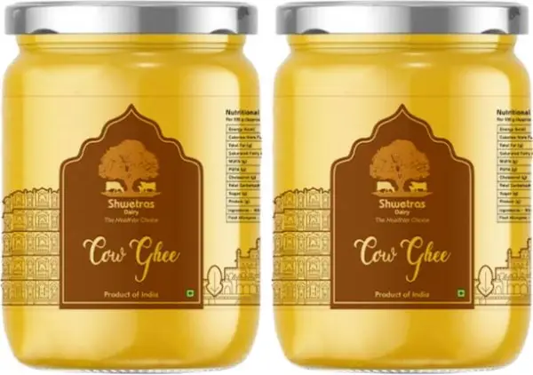 shwetras dairy Pure Desi Indian Cow Ghee Glass Bottle