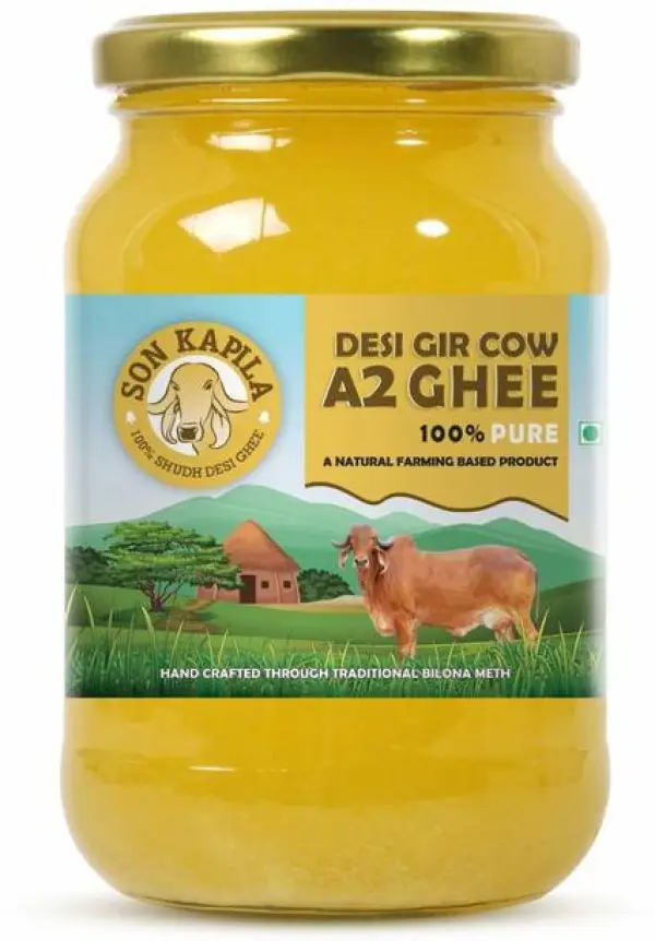 SONKAPILA Farms Cultured Desi Cow Ghee Ghee Glass Bottl...