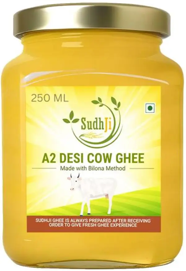 SUDHJI A2 Cow Desi Ghee 100% Churned With Traditional V...