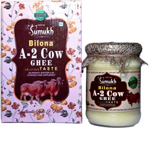 sumukh A2 Bilona Cow Desi Ghee, Danedar, Rich Aroma, Na...