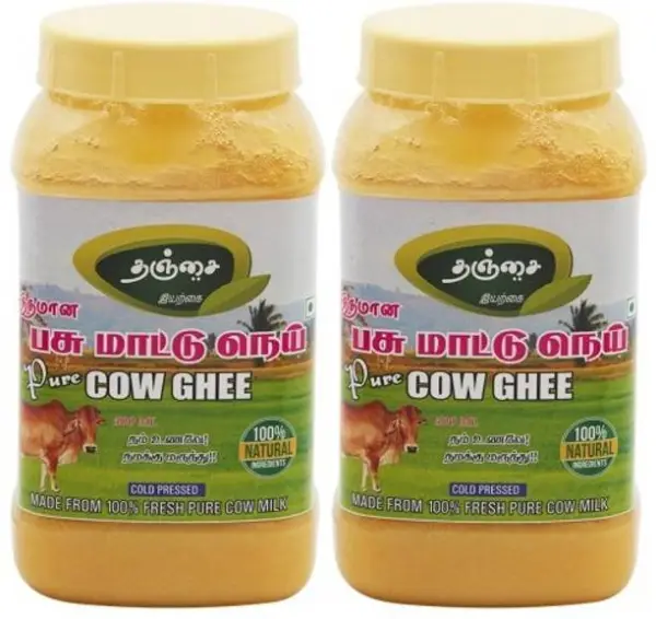 Thanjai iyerkai Cow Ghee 1000ml 100% Natural Plastic Bo...