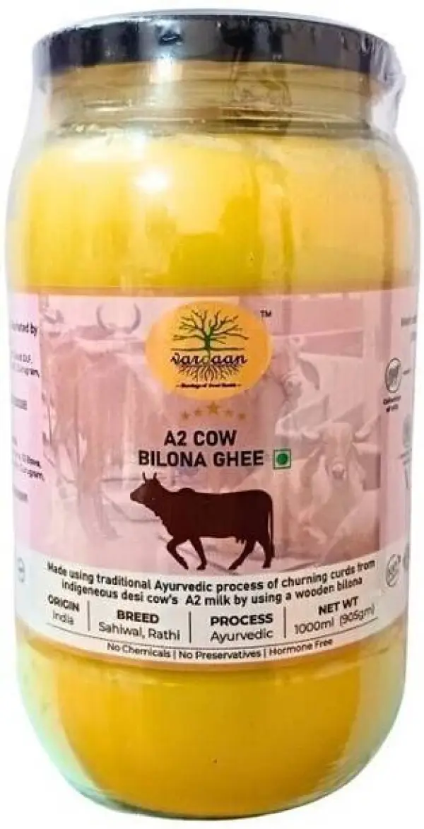 Vardaan Cow Ghee (A2) Bilona Processed Ghee Glass Bottl...