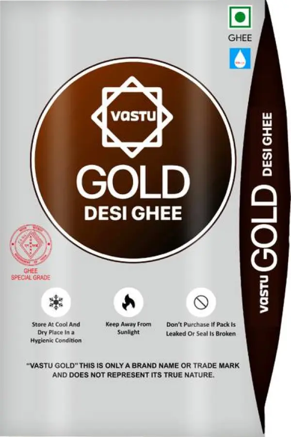 vastu Gold Desi Ghee 500ML tetrapack Ghee 500ML Tetrapa...