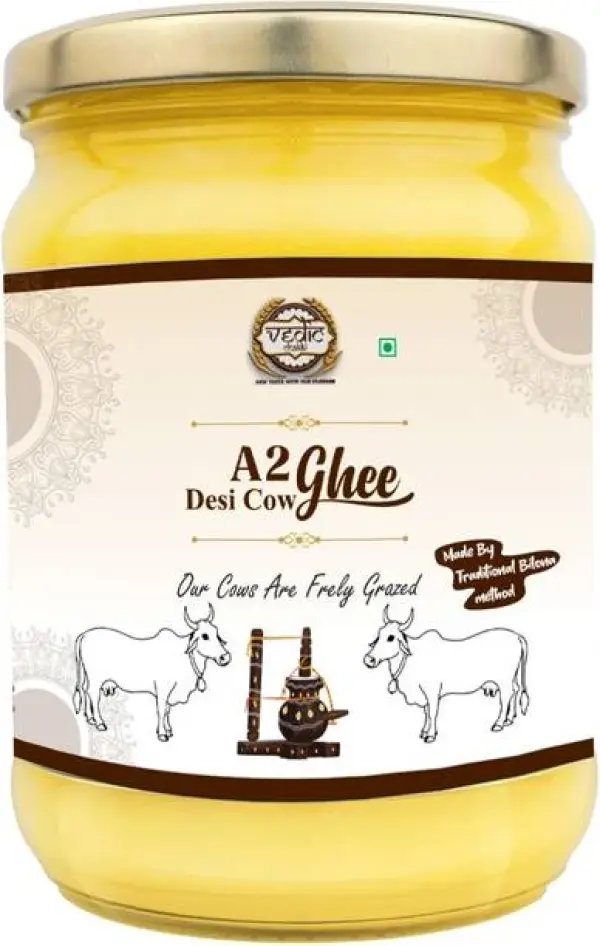 Vedic chakki Organic Desi Cow A2 Ghee 500ml | Bilona Me...