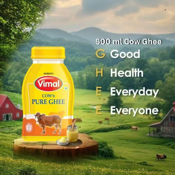 VIMAL Cow Ghee - Pure, Natural, and Rich Flavor | Ideal...