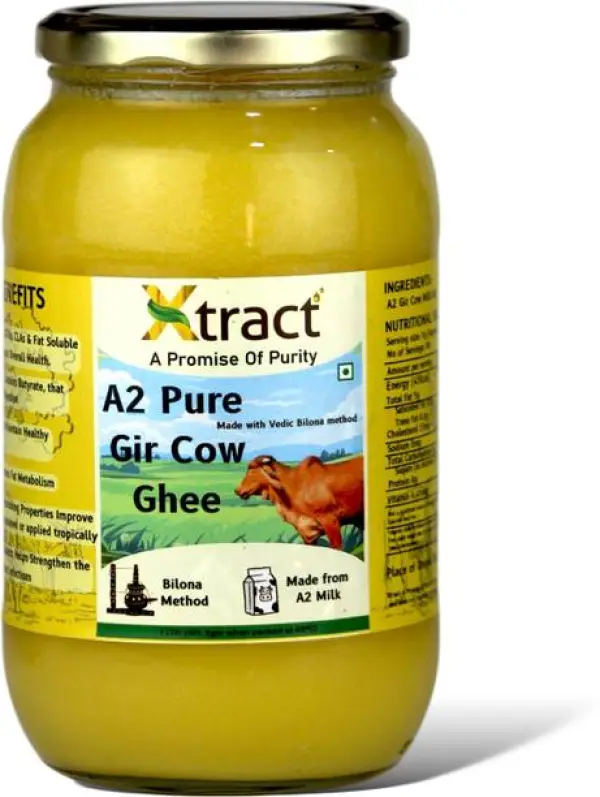 xtract A2 Gir Cow Ghee 1L | Grassfed | Bilona Method Gh...