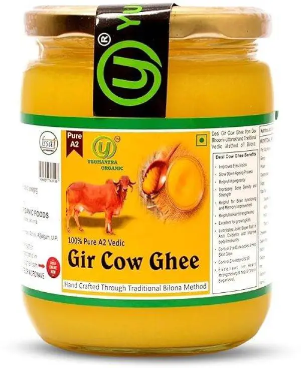 YUGMANTRA ORGANIC Pure Desi A2 Gir Cow Ghee ( 500 ml ) ...