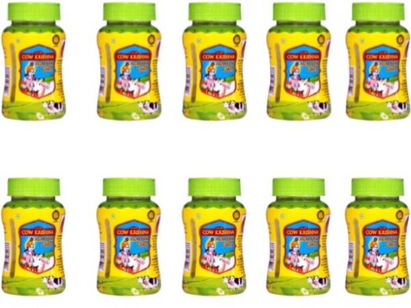 Cow Krishna Agmark Ghee-Pure Cow Ghee 100ml Plastic Bot... - 1 L, Pack of 10