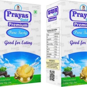 PRAYAS GOLD Premium Vegetable Vegan Ghee,100% Natural &... - 1 L, Pack of 2