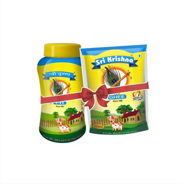 Sri Krishna Pure Ghee | Combo | (500Ml Jar With 500Ml P... - 1 kg