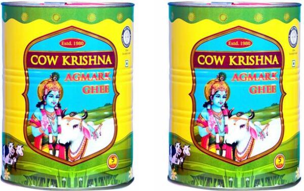 Cow Krishna Agmark Ghee-Pure Cow Ghee 5LTR (Pack of 2) ... - 10 L, Pack of 2