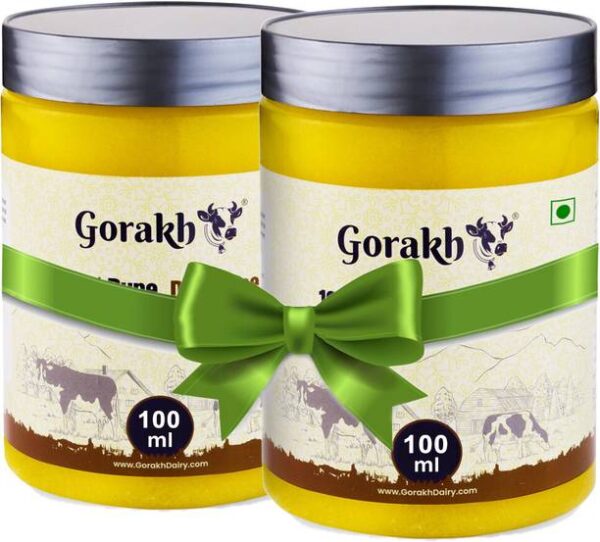 Gorakh 100% Pure Desi Ghee Plastic Bottle - 100 ml, Pack of 2