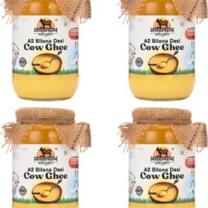 Adityabh A2 Desi Cow Bilona Ghee Pure and Natural Daned... - 1000 g, Pack of 4