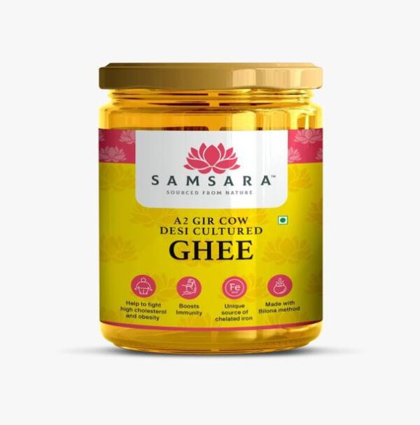 Samsara A2 GIR COW GHEE Ghee Glass Bottle - 250 ml