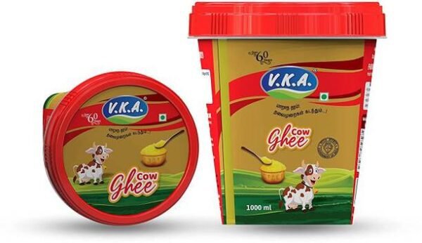 V.K.A V.K.A Ghee, Rich In Aroma | Pure Cow Ghee Ghee Pl... - 1000 g