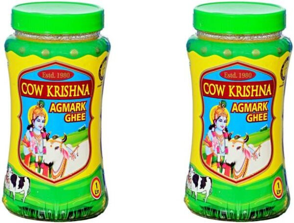 Cow Krishna Agmark Ghee -Pure and Natural Cow Ghee Ghee... - 2 L, Pack of 2