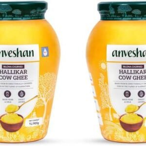 Anveshan A2 Ghee Made From Desi Cow Milk by Traditional... - 2000 ml, Pack of 2