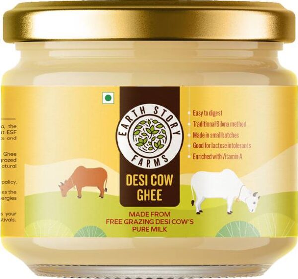 earth story farms 100% Pure Natural Organic Desi Cow Gh... - 250 g