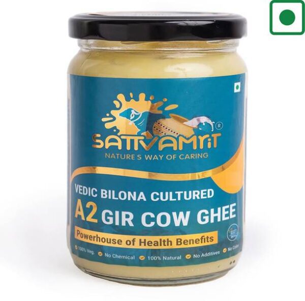 Sattvishtik A2 Gir Cow Ghee-250ml Ghee Glass Bottle - 250 g