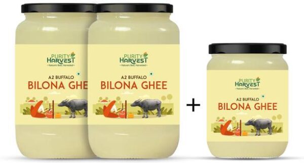 Purity Harvest A2 Buffalo Ghee Pack 2ltr + 500ml Free |... - 2500 ml, Pack of 3