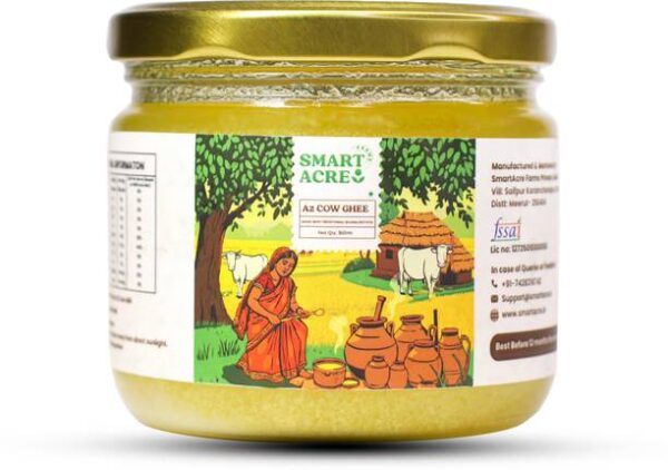 Smart Acre A2 Cow Ghee |Bilona Method|Made from Rathi &... - 350 ml