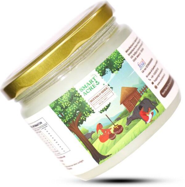 Smart Acre Buffalo Ghee | Hand-Churned from Desi Murrah... - 350 ml
