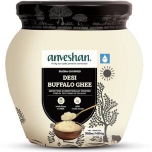 Anveshan A2 Desi Buffalo Ghee- Mason Jar - 500 ml