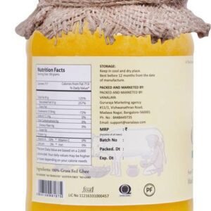 Vanalaya A2 Gir Cow Ghee, pure desi ghee made from trad... - 500 ml