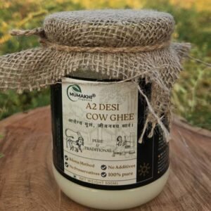 Mumakhi Organics Desi Cow A2 Bilona Ghee Glass Bottle - 500 g