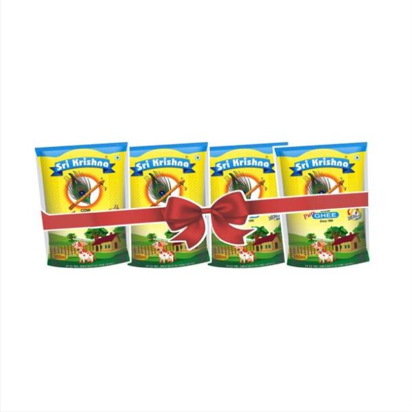 Sri Krishna Pure Ghee | Combo Pouch - 500 ml, Pack of 4