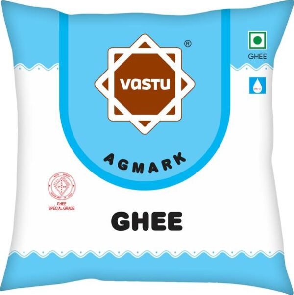 vastu Pure Organic Ghee Pouch - 500 ml