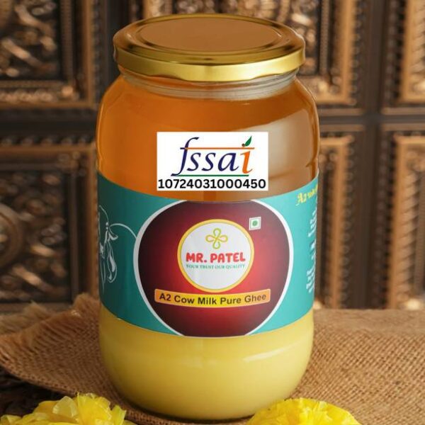 MR.PATEL Cow Ghee 1L Glass Jar- Pure and Natural Ghee -... - 904 g