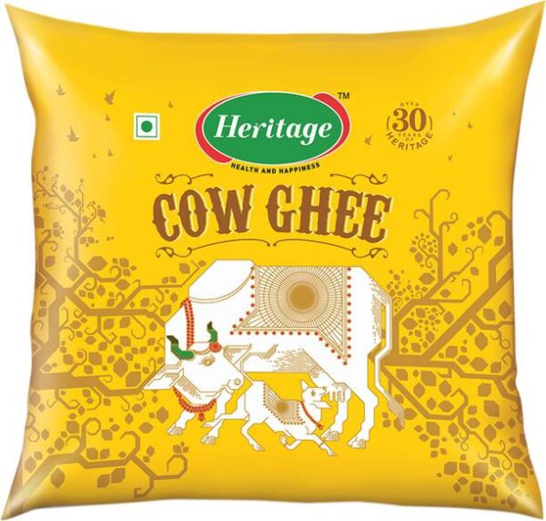 Heritage Golden Cow Ghee Ghee Pouch - 500 ml