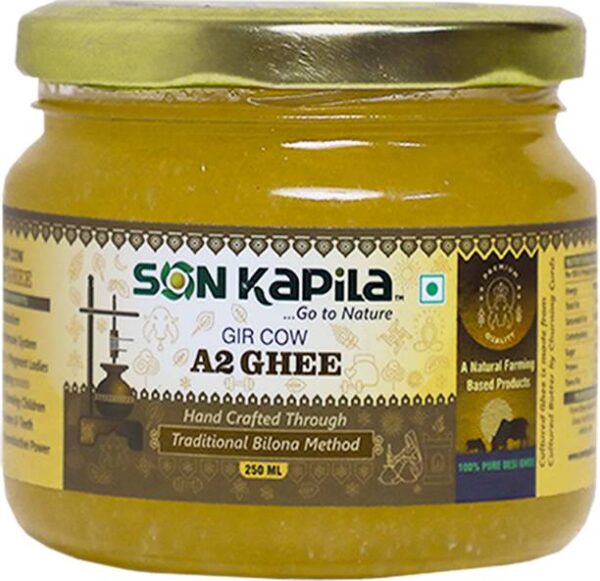 SONKAPILA Organic Farms A2 Cultured Ghee, Desi Gir Cow ... - 250 ml
