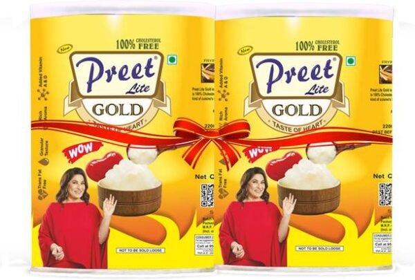 Preet Lite Gold 100% Vegan Multi Source 1 Litre Pack Ti... - 2 L, Pack of 2